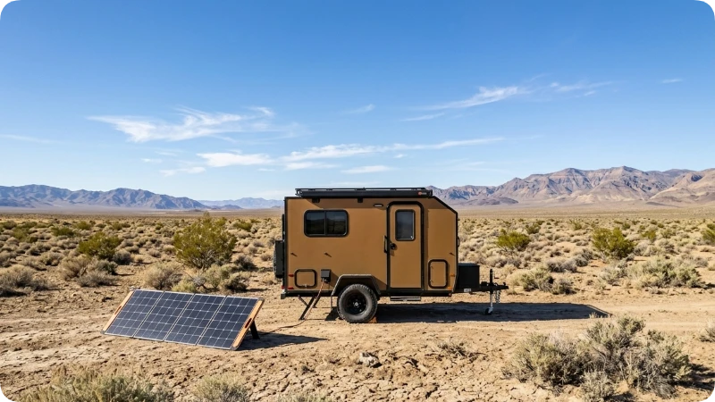 Boondocking and Off Grid Camping with a Small Trailer