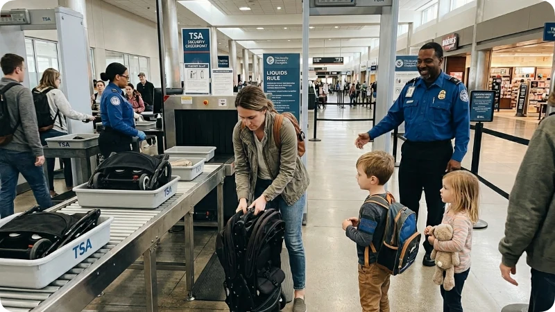 How to Get a Double Stroller Through Airport Security