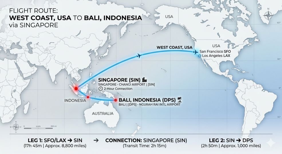 How to Get to Bali from the USA