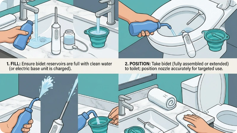 How to Use a Portable Bidet While Traveling