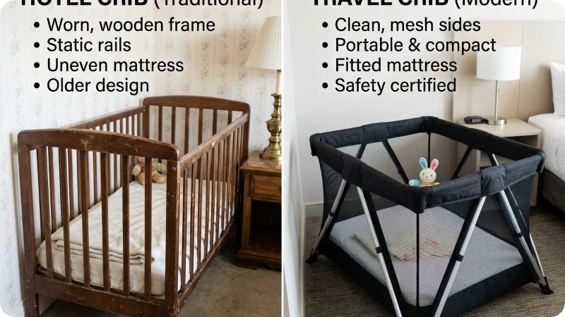 Travel Cot vs. Hotel Crib