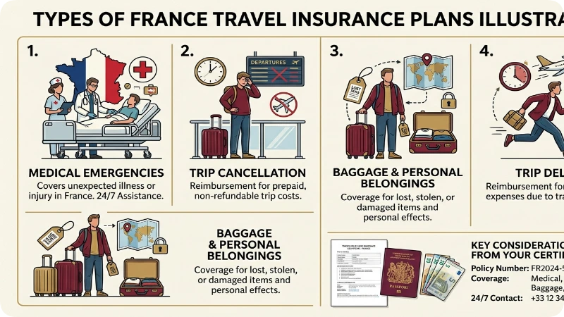 Types of Travel Insurance Plans for France