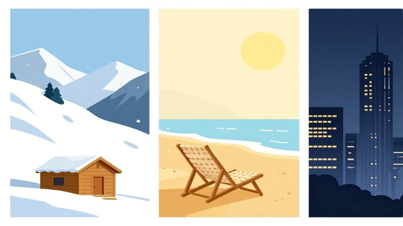 Seasonal Comparison: Snow, Sun, or City Lights