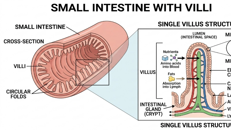 The Small Intestine Where Most Absorption Happens
