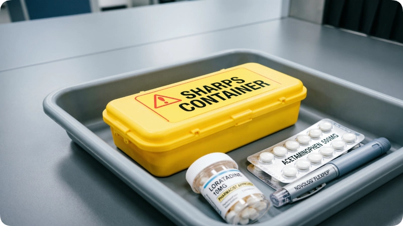 TSA Rules Traveling Sharps Containers