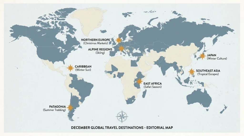 December Tourist Destinations Map