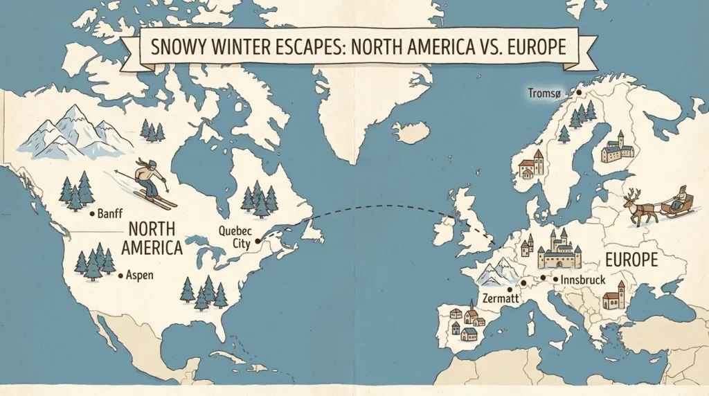 Winter Christmas Vacation Weather Map